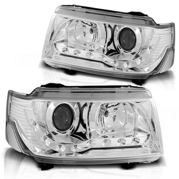 Scheinwerfer LED Tagfahrlicht Optik passend für VW Passat 35i Facelift Bj. 93-97 Chrom