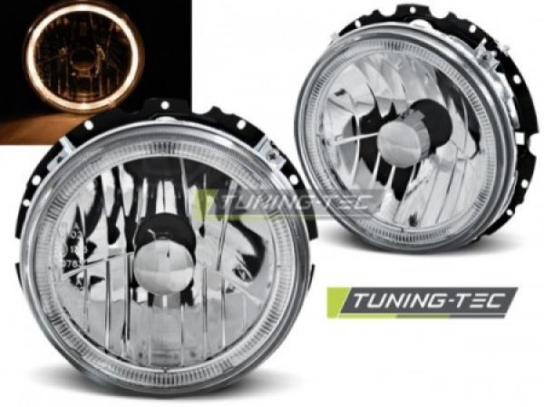 Scheinwerfer Angel Eyes passend für VW Golf 1 Bj. 74-93 Chrom