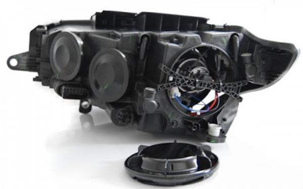 Scheinwerfer LED Tagfahrlicht Optik passend für VW Passat CC Bj. 08-12 Schwarz