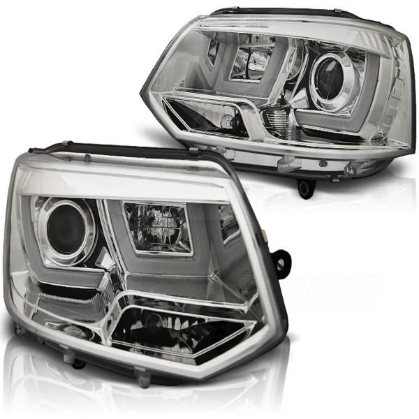 Scheinwerfer DRL LED Tagfahrlicht passend für VW T5 GP Facelift Bj. 10-15 Chrom