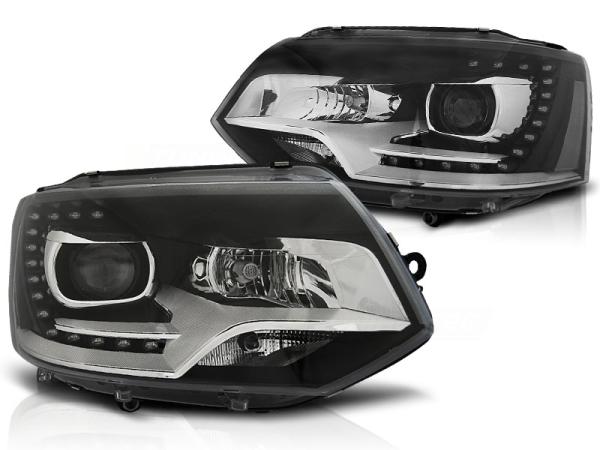 LED Tagfahrlicht Scheinwerfer passend für VW T5 GP (Facelift) 10-15 schwarz