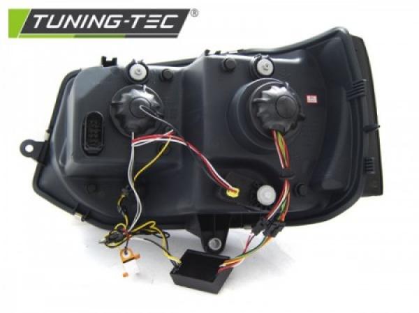 LED Tagfahrlicht Scheinwerfer passend für VW T5 GP 10-15 chrom mit dyn LED Blinker