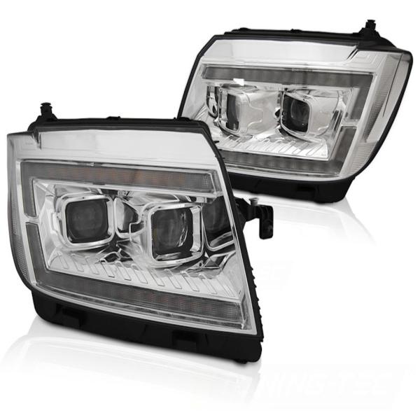 LED Tagfahrlicht Scheinwerfer passend für VW Crafter II ab 2017 chrom dynamische Blinker