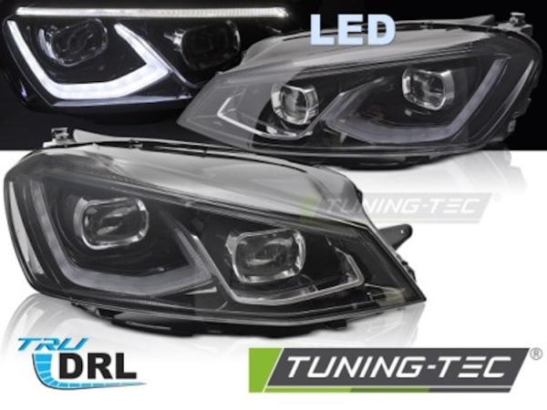 VOLL LED Scheinwerfer Set passend für VW Golf 7 12-17 schwarz mit dyn. Blinker
