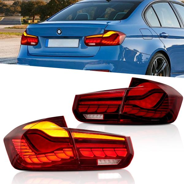 Voll LED Rückleuchten passend für BMW 3er F30 F35 F80 2011 - 2019 Rot in OLED Technik