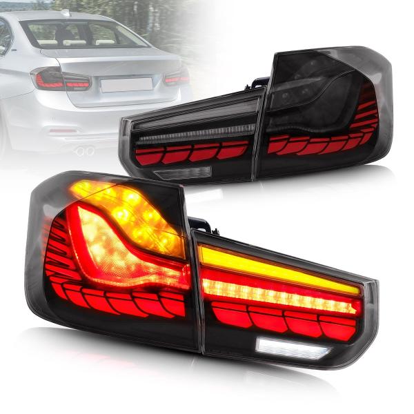 Voll LED Rückleuchten passend für BMW 3er F30 F35 F80 2011 - 2019 Smoke in OLED Technik