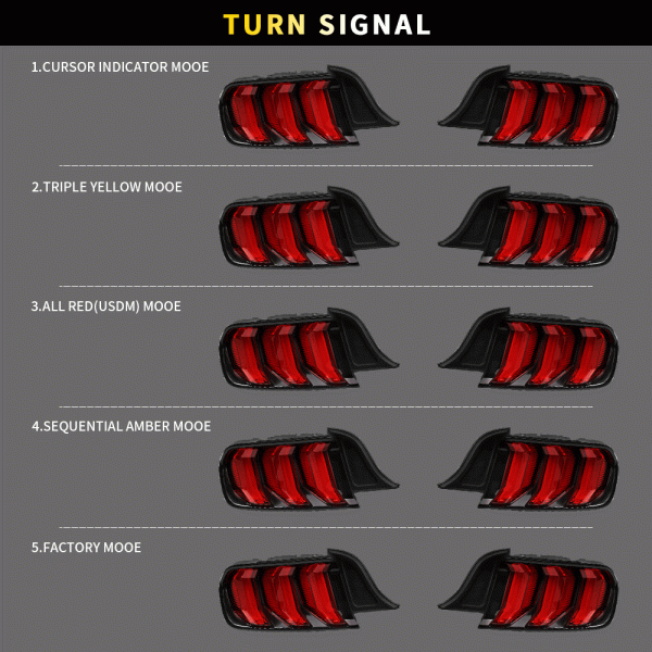 Voll LED Rückleuchten passend für Ford Mustang 2015 - 2020 Rot in OLED Technik RED
