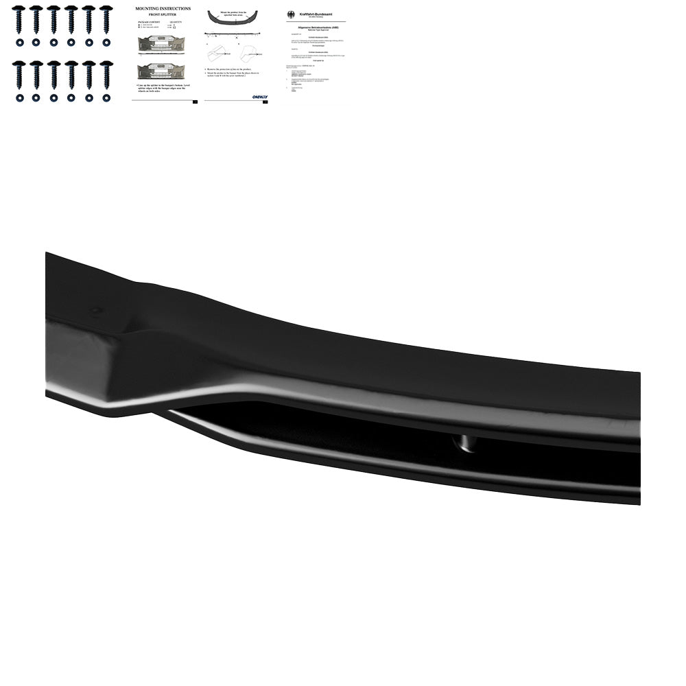 Frontsplitter schwarz glänzend passend für BMW X5 E70 M-Paket Facelift 2010-2013 – Ansicht 6
