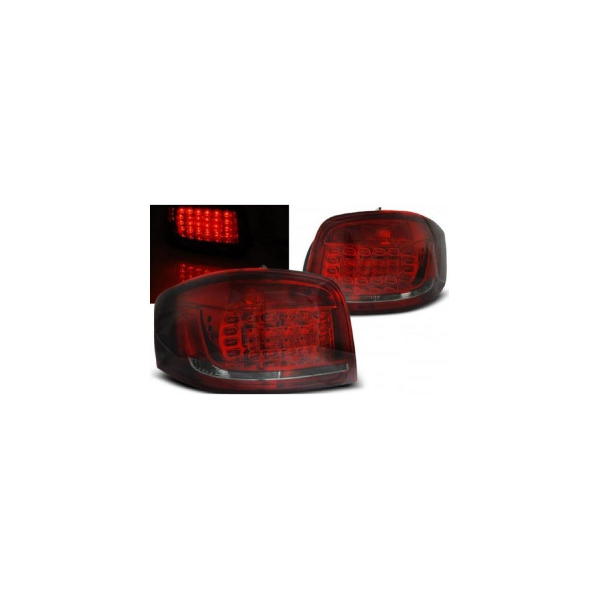 LED Rückleuchten passend für Audi A3 8P Facelift Bj. 08-12 Rot/Smoke
