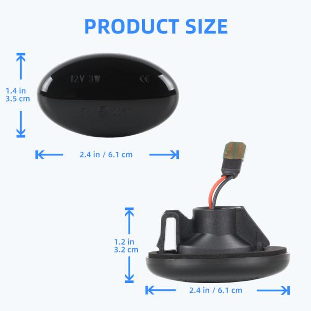 Clignotants latéraux LED Smart W450 & W452, Classe A W168, Citan W415, Vito W639, Vito W447