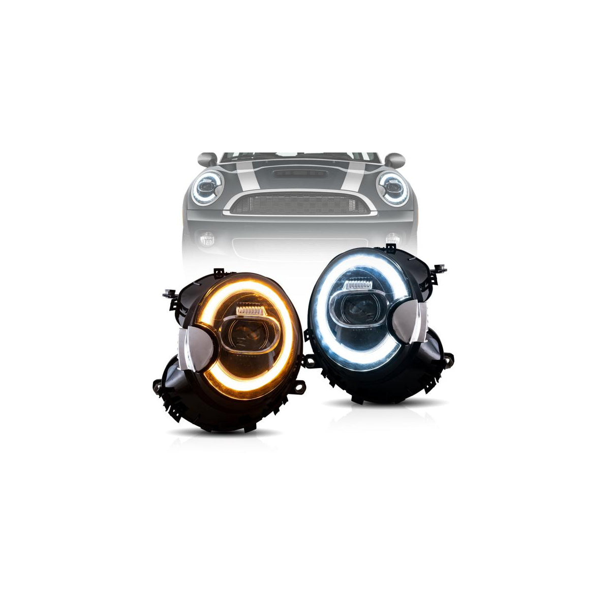 Phares FULL LED compatibles avec BMW Mini Cooper R55 R56 R57 R58 R59 2007-2013