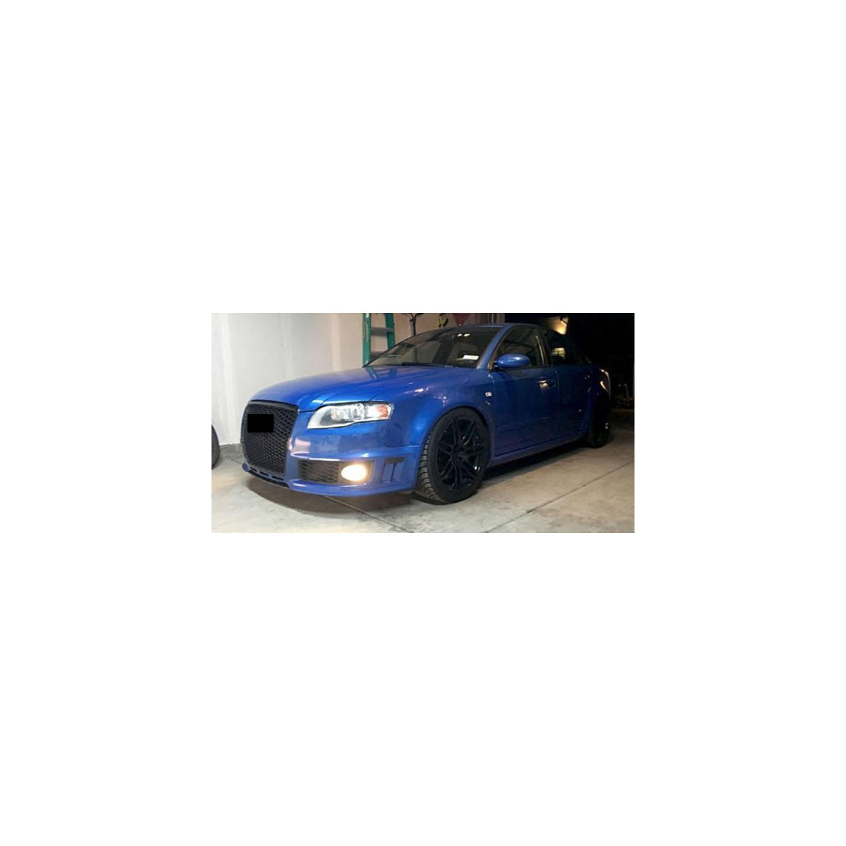 Calandre sport noire avec support de plaque compatible avec Audi A4 B7 04-09