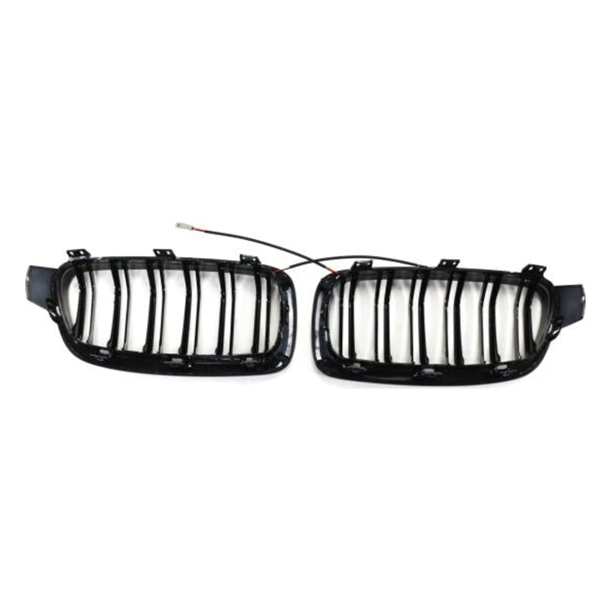 LED Kühlergrill Doppelsteg passend für BMW 3er F30 F31 2011–19 Schwarz Glanz