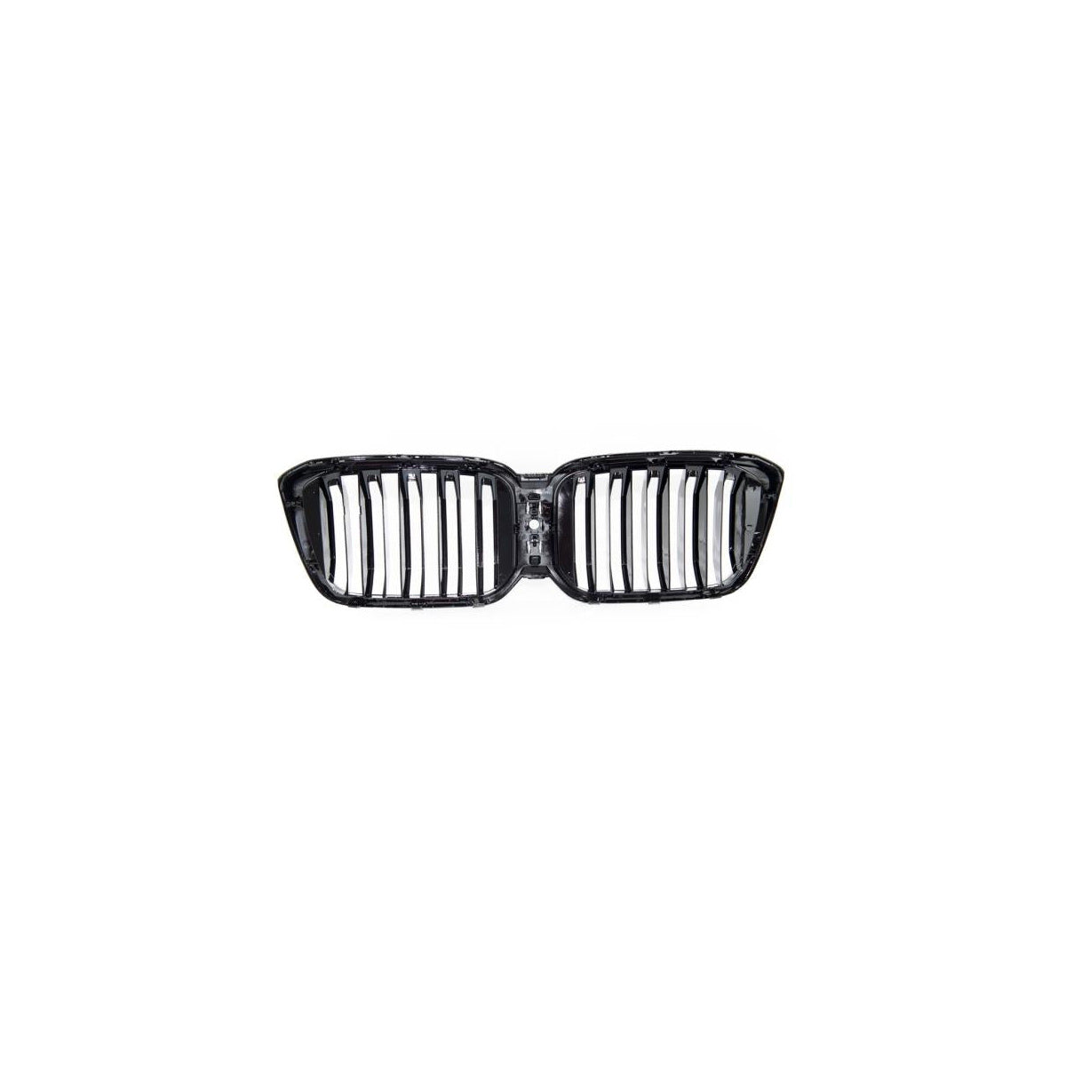 Calandre sport double barrette compatible avec BMW X3 X4 à partir de 2021, noir brillant