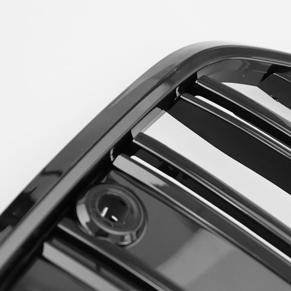 Sport GRILL Kühlergrill Schwarz Glanz passend für BMW 4ER G22 G23 DOPPELSTEG Glanz