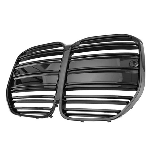 Sport GRILL Kühlergrill Schwarz Glanz passend für BMW 4ER G22 G23 DOPPELSTEG Glanz