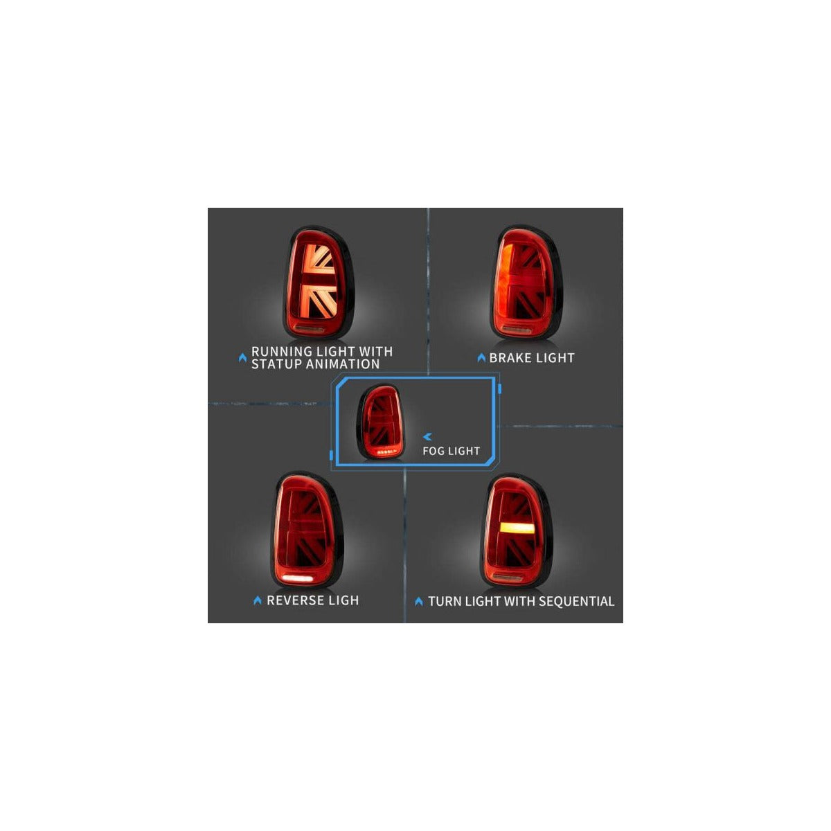 Feux arrière Full LED compatibles avec BMW Mini Cooper Countryman R60