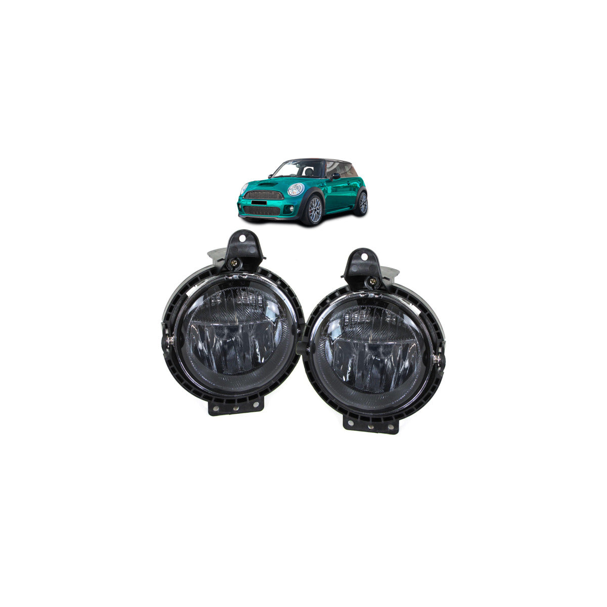 Kit de phares antibrouillard Smoke noir H8 compatible avec Mini Cooper S R55 R56 R57 2006-2013