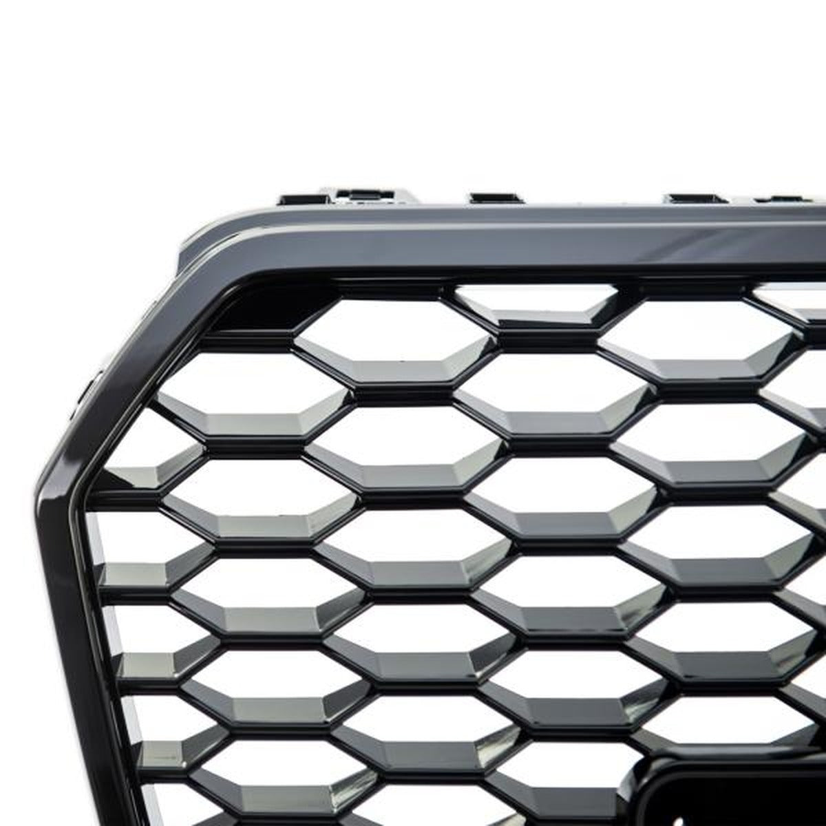 Calandre nid d'abeille noir brillant compatible avec Audi A7 C7 de 2014 à 2018, pas pour RS7