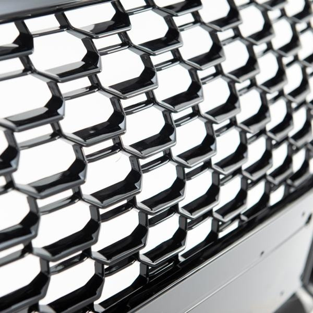 Calandre nid d'abeille noir brillant compatible avec Audi A4 B9 de 2015 à 2019, pas pour RS4