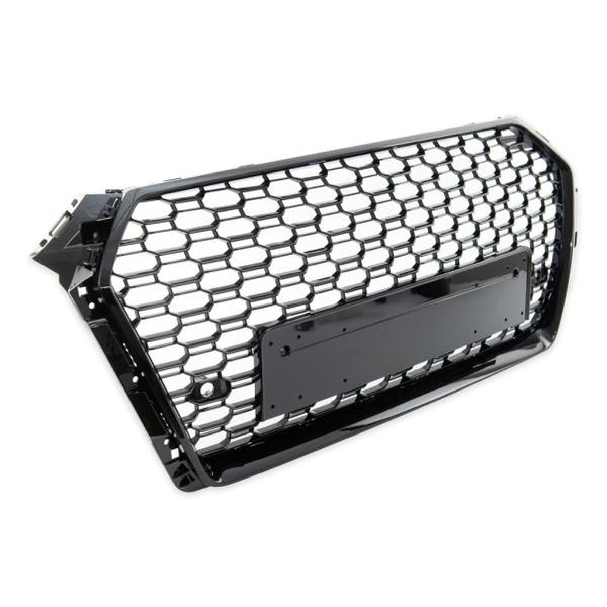 Calandre nid d'abeille noir brillant compatible avec Audi A4 B9 de 2015 à 2019, pas pour RS4