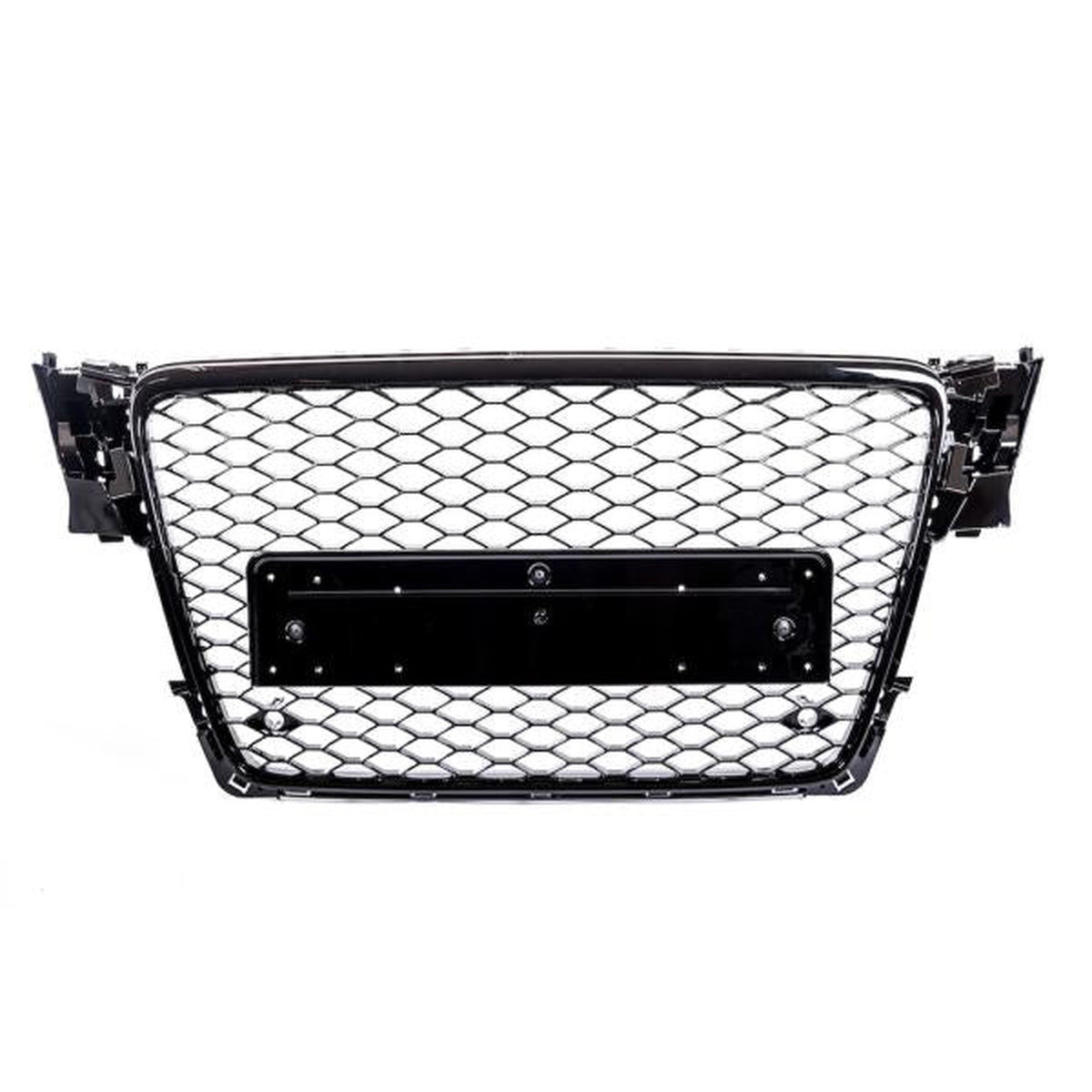 Calandre nid d'abeille Sport noir brillant compatible avec Audi A4 B8 08-12, pas pour RS4