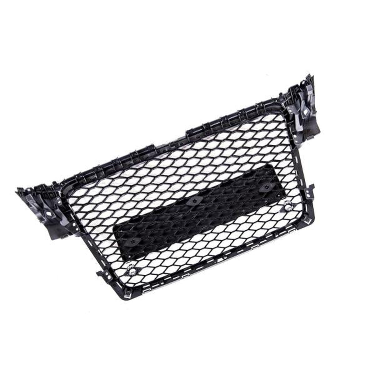 Calandre nid d'abeille Sport noir brillant compatible avec Audi A4 B8 08-12, pas pour RS4