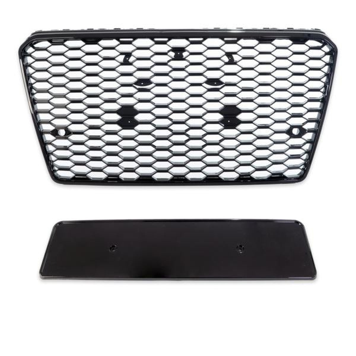 Calandre nid d'abeille noir brillant compatible avec Audi A7 C7 2010-2014, pas pour RS7