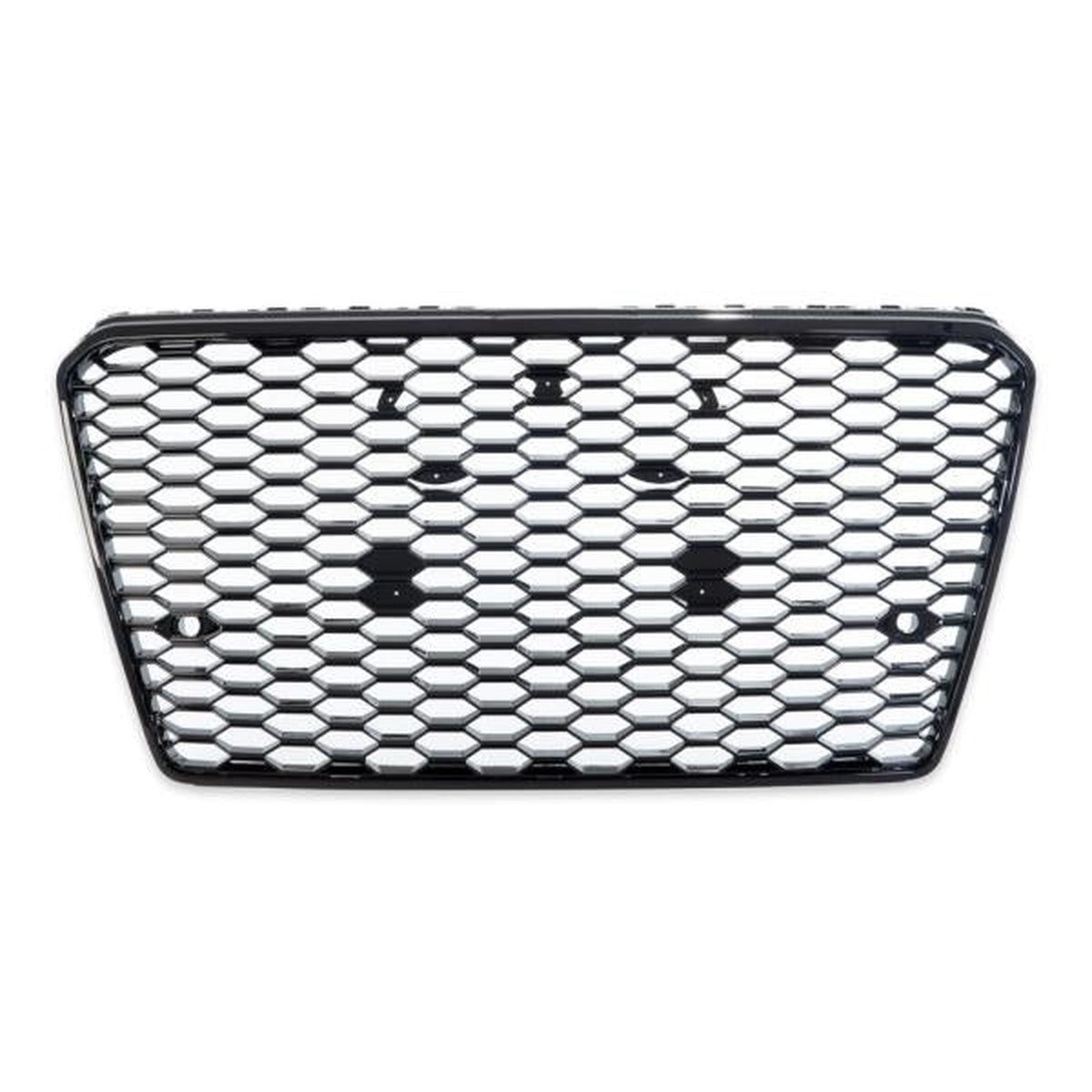 Calandre nid d'abeille noir brillant compatible avec Audi A7 C7 2010-2014, pas pour RS7