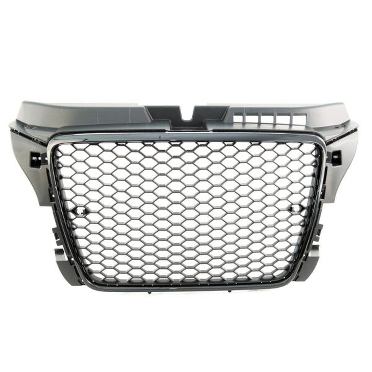 Calandre nid d'abeille noir brillant compatible avec Audi A3 8P Facelift 08-13