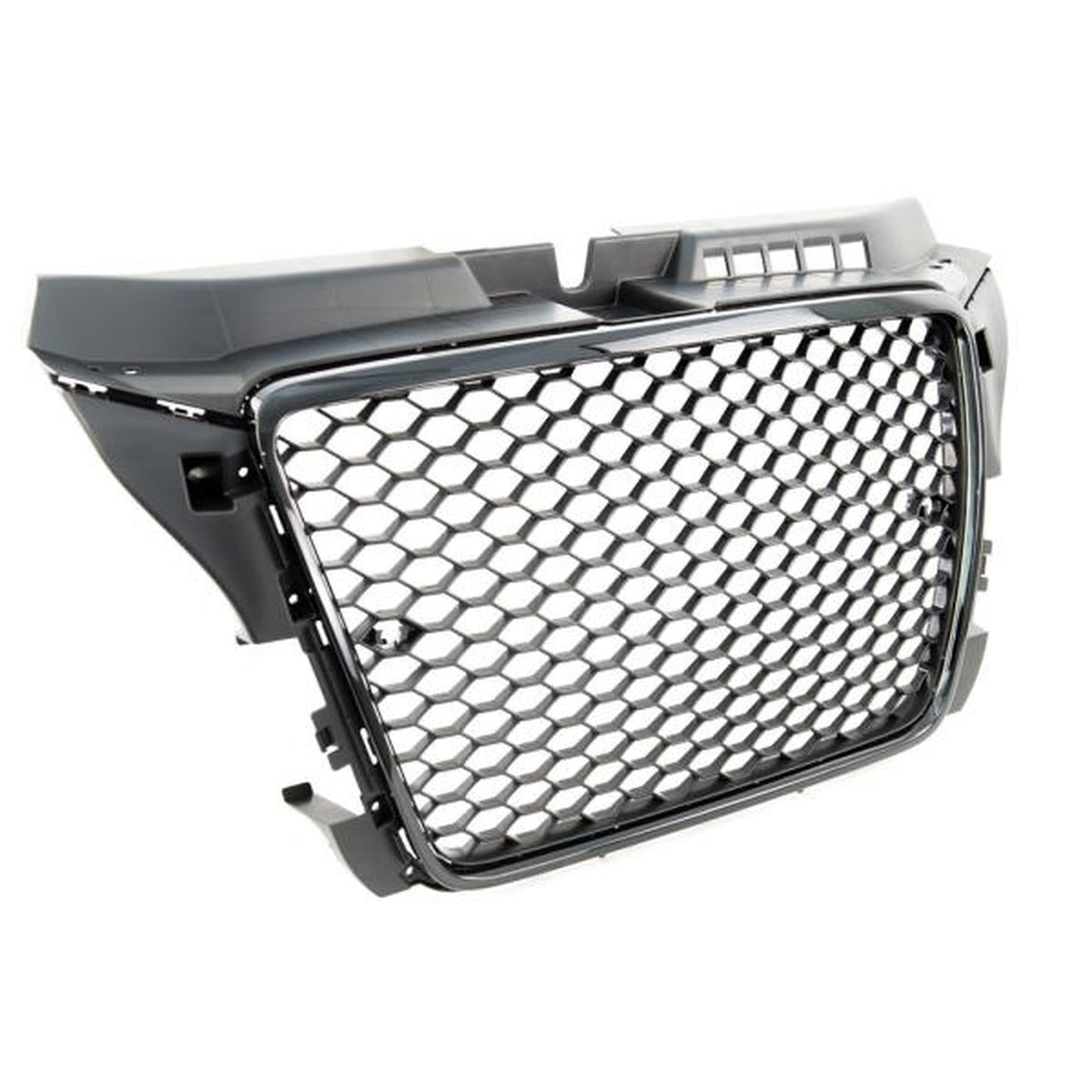 Calandre nid d'abeille noir brillant compatible avec Audi A3 8P Facelift 08-13