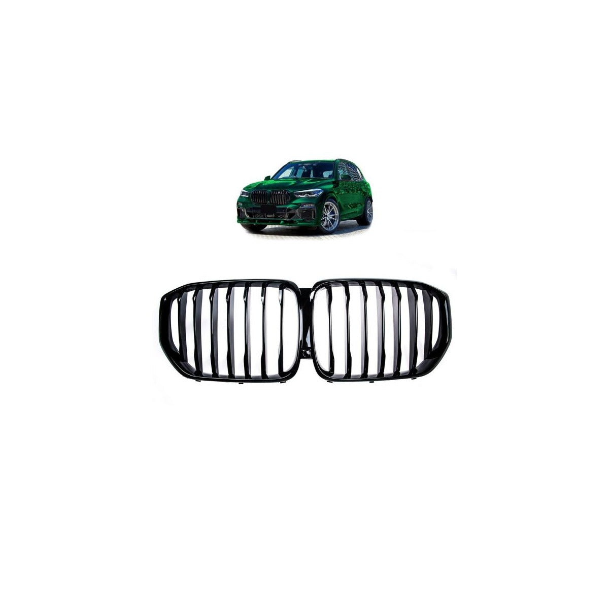 Set Sport Kühlergrill Kühlergitter schwarz hochglanz passend für BMW X5 G05 ab 2018