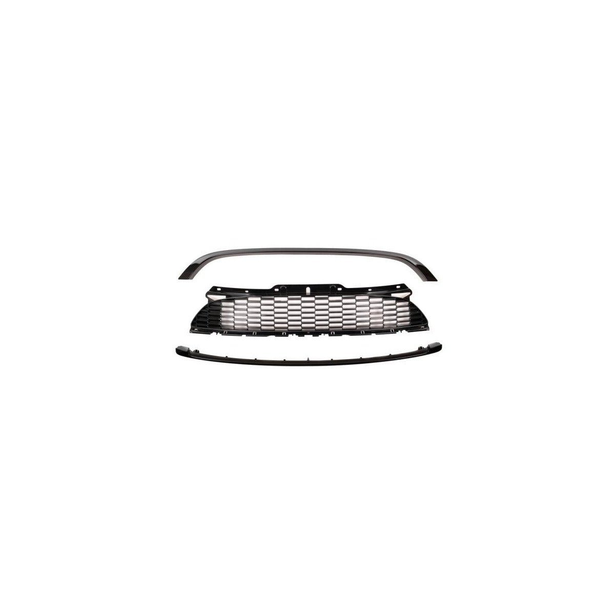 Calandre compatible avec Mini Cooper R56 R57 R58 R59 SET 3 pièces 2006-2015 noir brillant
