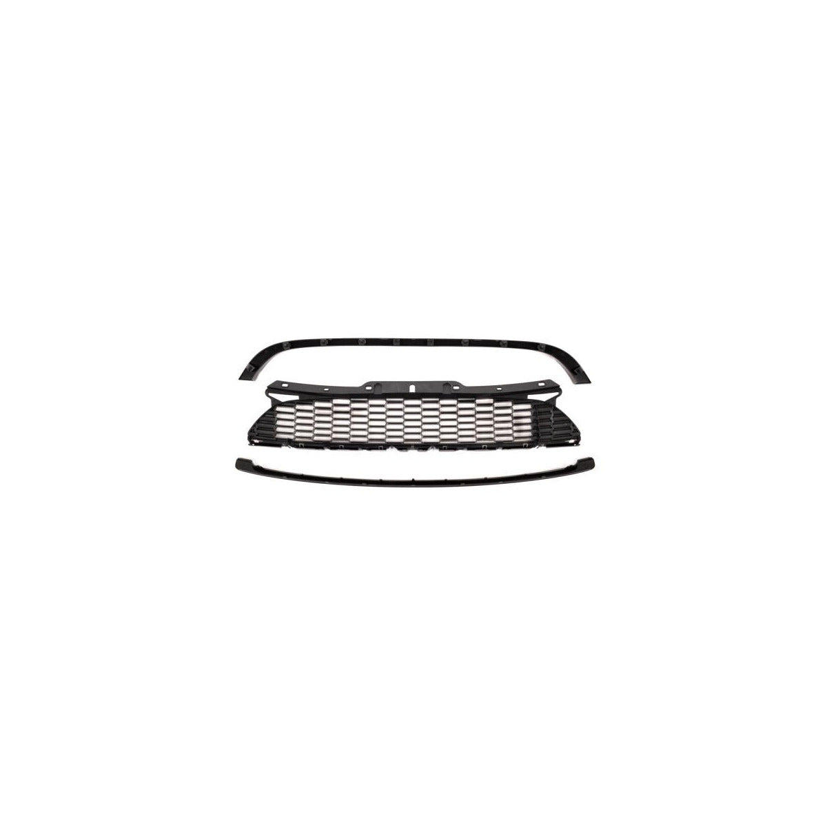Calandre compatible avec Mini Cooper R56 R57 R58 R59 SET 3 pièces 2006-2015 noir brillant