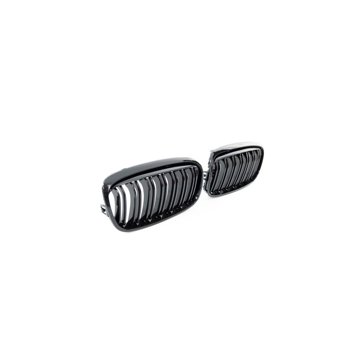 Jeu de calandres doubles à bords noirs brillants compatible avec BMW Série 2 Active Tourer F45