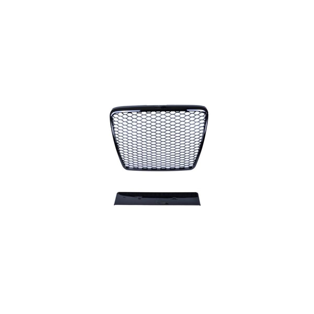 Calandre nid d'abeille noir brillant compatible avec Audi A6 C6 4F Facelift 08-11