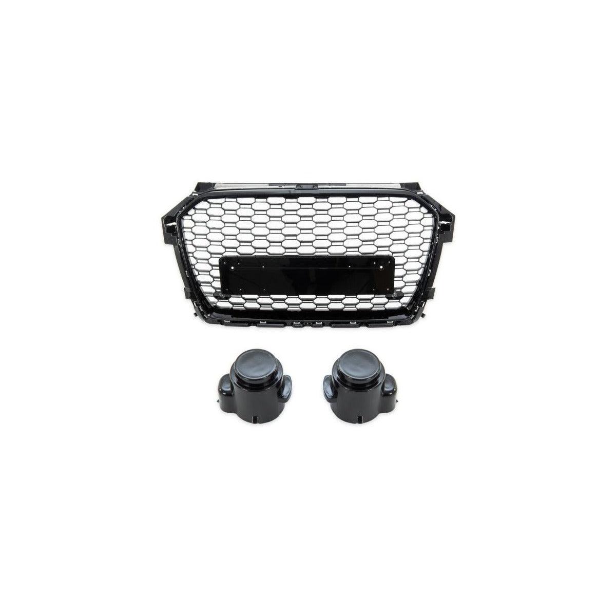 Calandre en nid d'abeille noir brillant pour Audi A1 8X Facelift 2015