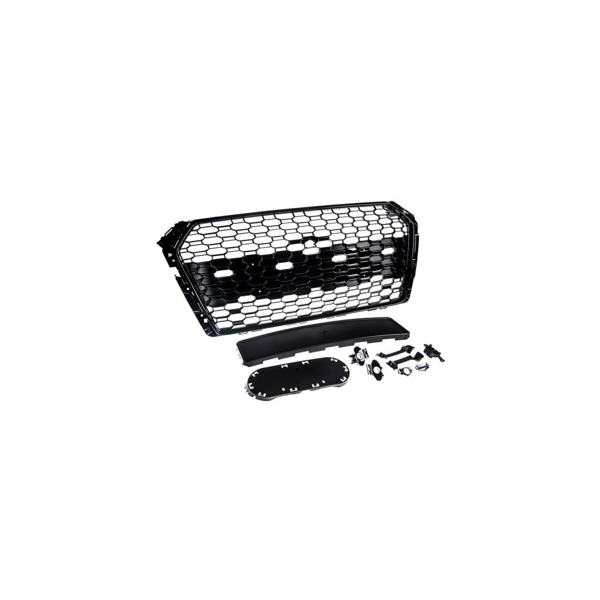 Calandre nid d'abeille noir brillant pour Audi A4 B9 Facelift à partir de 2015, sauf RS4