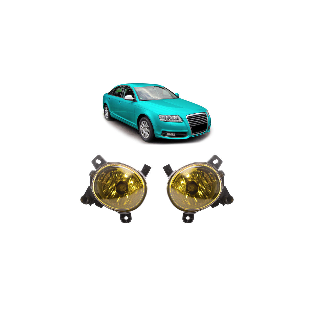 Nebelscheinwerfer H11 gelb passend für Audi A5 8T A4 B8 A6 4G Q3 VW Passat CC – Bild 1