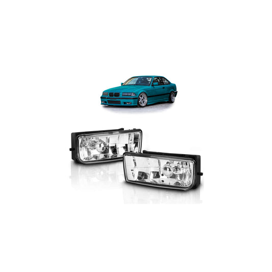 Set Nebelscheinwerfer klar Rauchglas passt für alle Typen passend für BMW E36 91-99 – Bild 1