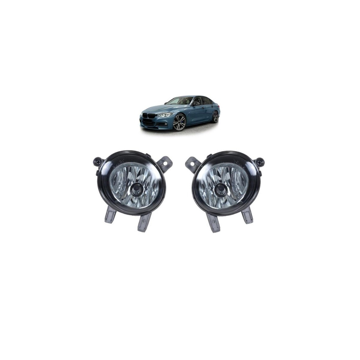 Set Nebelscheinwerfer Smoke Klarglas passend für BMW 1er F20/F21 auch M 2er F22/F23/F45/F46 3er F30/F31/F34/F35 4er F32/F33/F36 – Bild 1