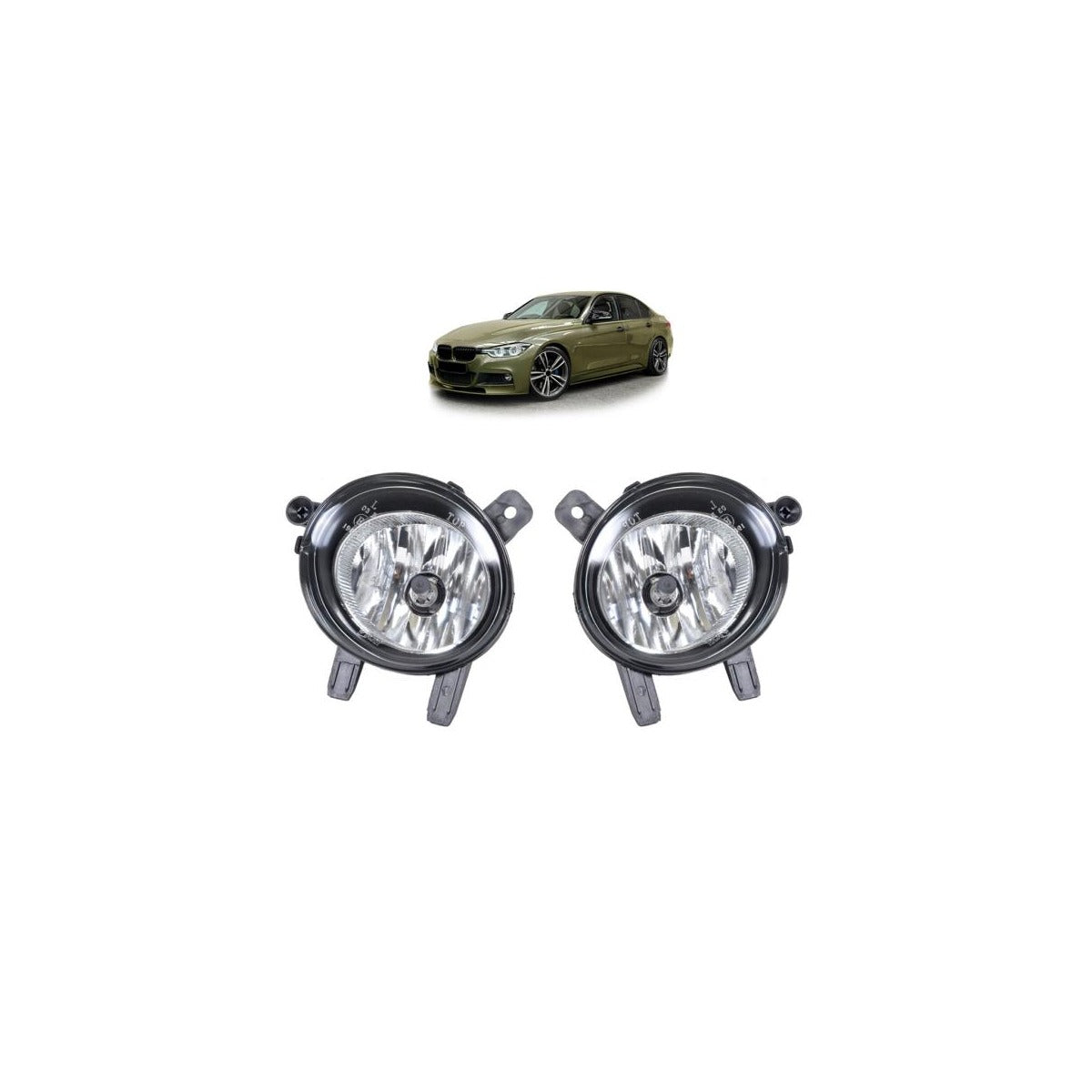 Set Nebelscheinwerfer klar Klarglas passend für BMW 4er F32/F33/F36 alle Modelle 3er F30/F31/F34/F35 2er F22/F23/F45/F46 – Bild 1