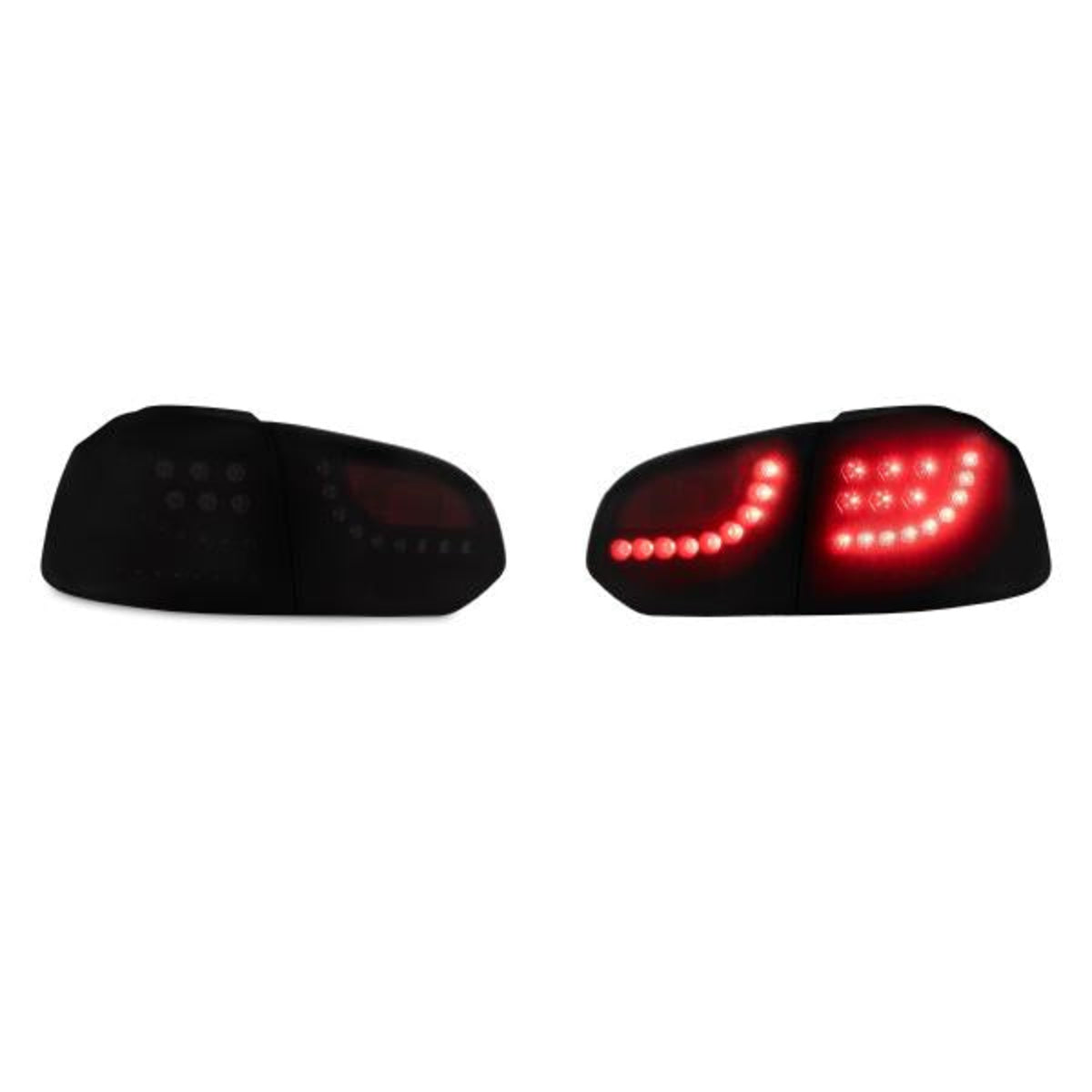 Feux arrière à LED avec clignotants dynamiques adaptés pour VW Golf 6 (2008–2012), noirs