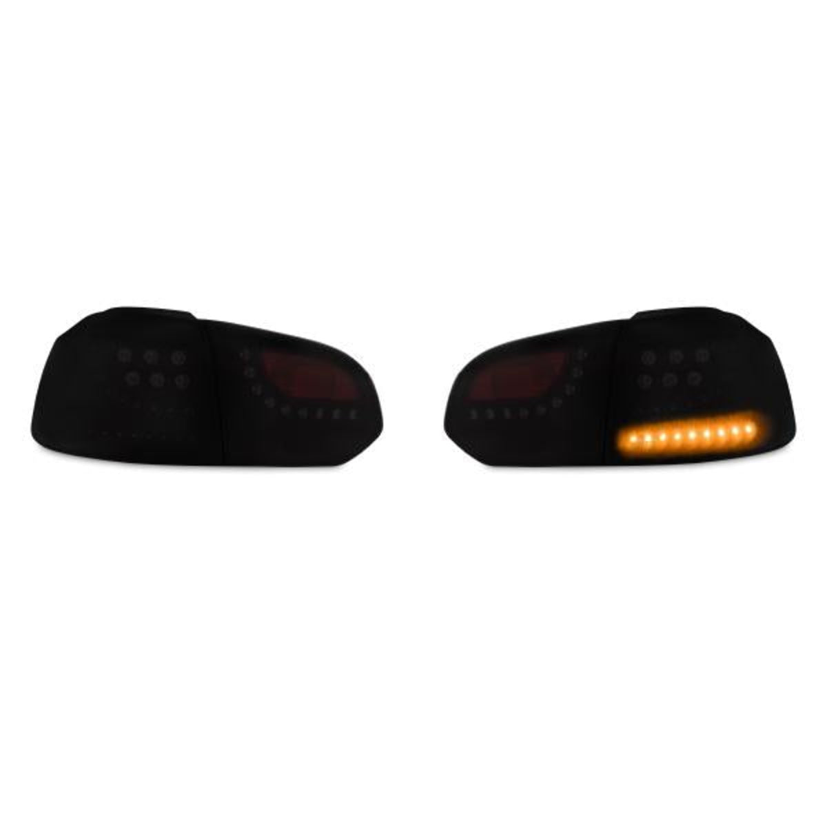 Feux arrière à LED avec clignotants dynamiques adaptés pour VW Golf 6 (2008–2012), noirs