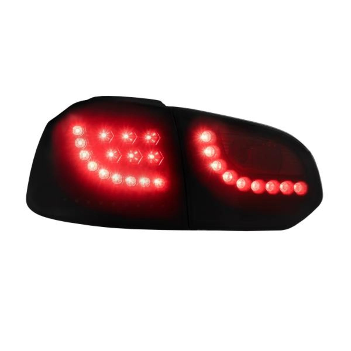Feux arrière à LED avec clignotants dynamiques adaptés pour VW Golf 6 (2008–2012), noirs
