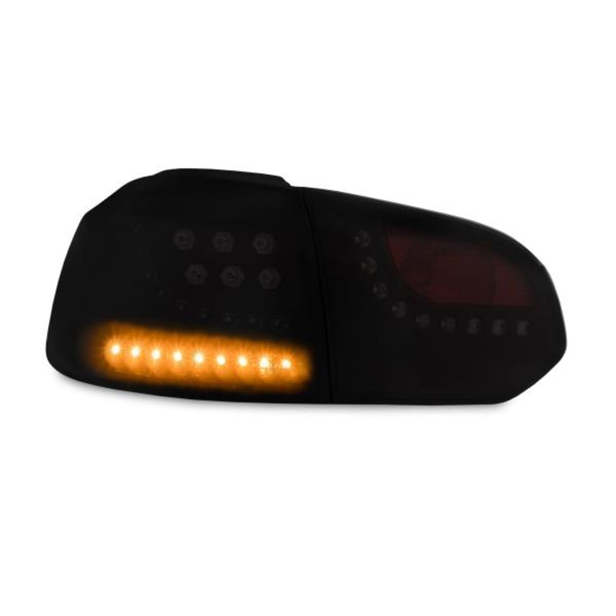Feux arrière à LED avec clignotants dynamiques adaptés pour VW Golf 6 (2008–2012), noirs