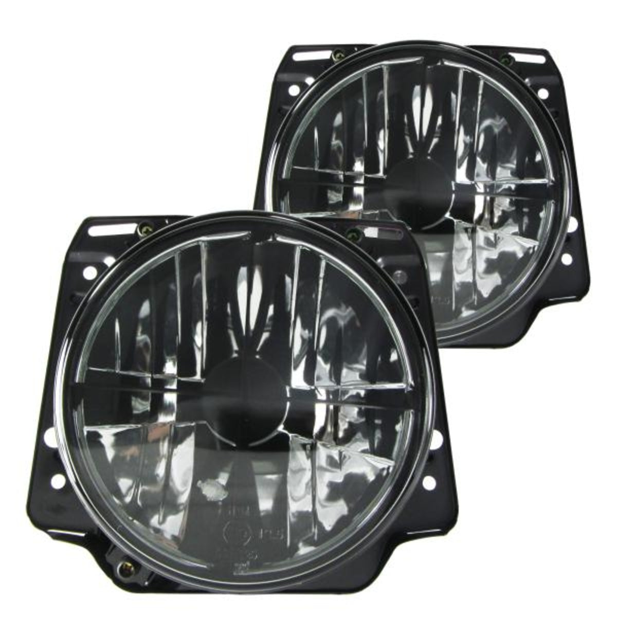 Phares noirs avec croix pour VW Golf 2