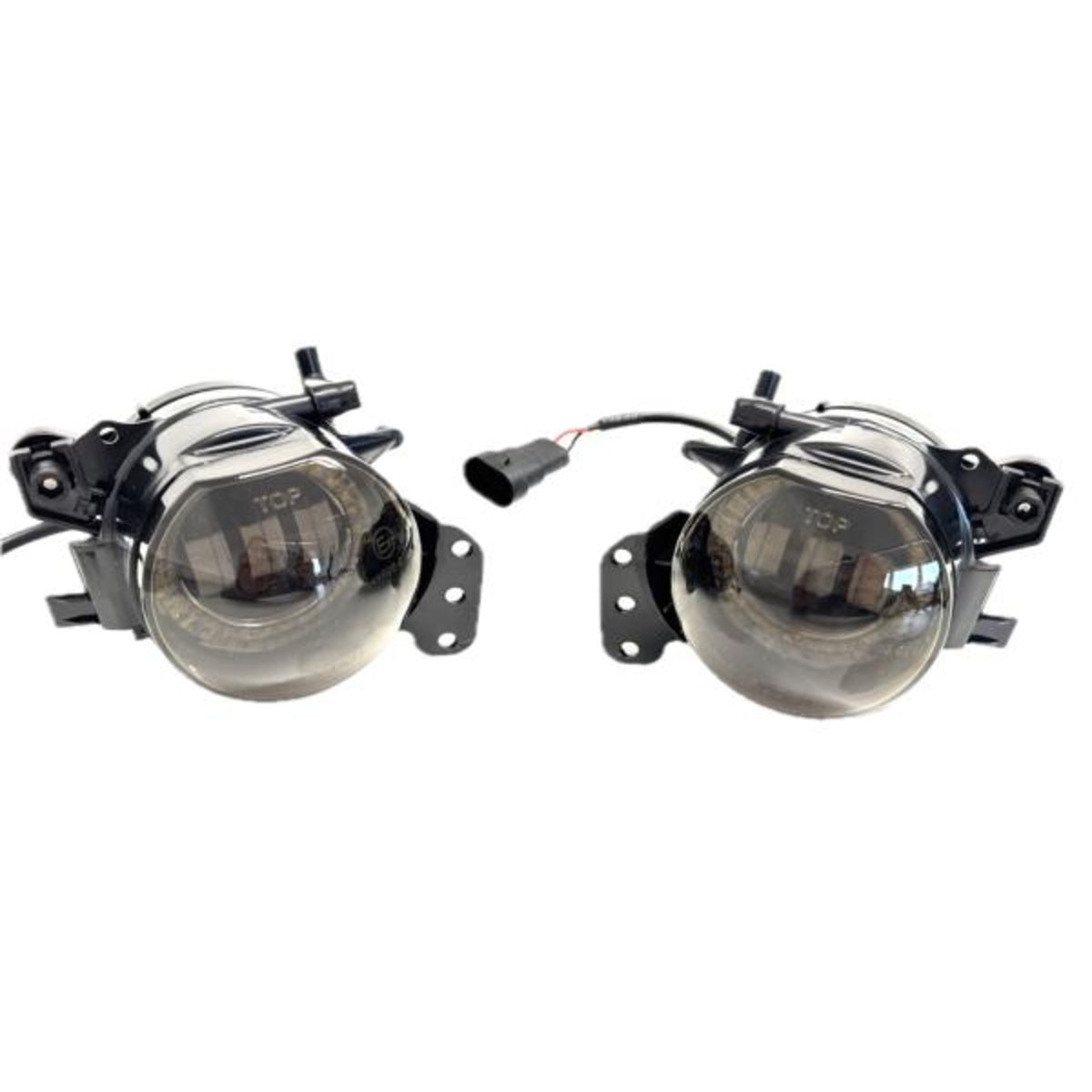 Kit de feux antibrouillard LED adapté pour BMW Série 5 E60 / E61 03-10 noir/fumé (pour pare-chocs M / pack M)