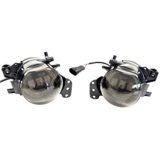 LED Nebelscheinwerfer Set passend für BMW 5er E60 / E61 03-10 schwarz/rauch (für M-Stoßstangen/M-Paket)