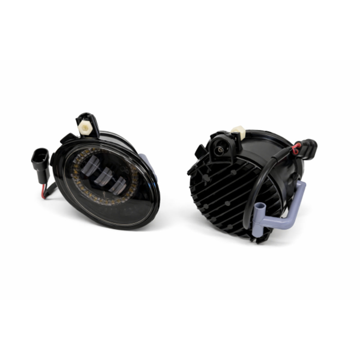 Kit de phares antibrouillard LED adapté pour BMW Série 5 E39 95-04, Série 3 E46 Coupé/Cabriolet/Berline/Break 98-07 noir/fumé (Pack M)